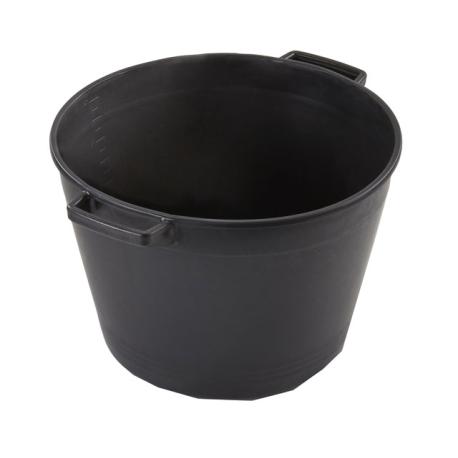 SECCHIO MURATORE PLASTICA NERO 34CM