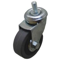 RUOTA GOMMA GRIGIA PERNO M12 C/FRENO 100X24