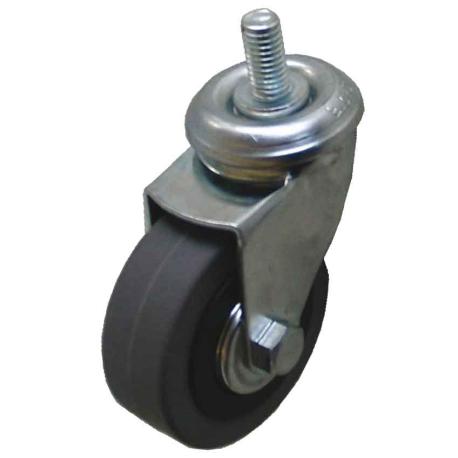 RUOTA GOMMA GRIGIA PERNO M12 C/FRENO 80X24
