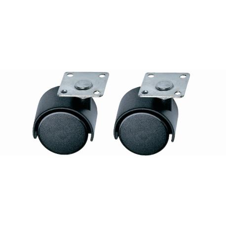 MAURER DOPPIA RUOTA NYLON C/PERNO M8 D40