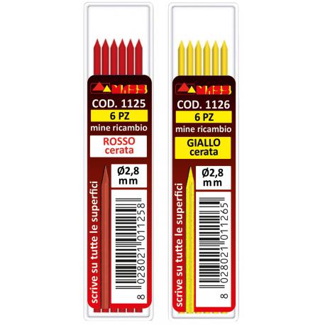 MASS MINE CERA ROSSE X MATITA AUTOMATICA D2.8 6PZ