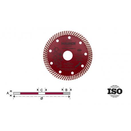 MAURER PLUS DISCO DIAMAN CORONA TURBO P/GRES MPLUS 115MM