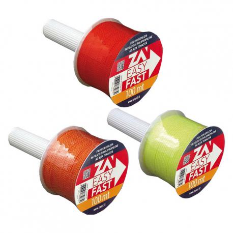 FILO EDILIZIA ARANCIO C/AVVOLGITORE 100MT