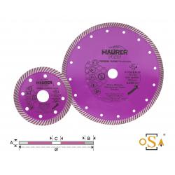 MAURER PLUS DISCO DIAMANTATO CORONA TURBO/S MPLUS 110X1.2 - per marmo, ardesia, ceramica e tegole