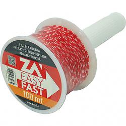 FILO EDILIZIA BIANCO-ROSSO C/AVVOLGITORE 250M