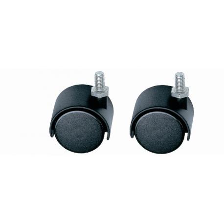 MAURER DOPPIA RUOTA NYLON C/PERNO M10 D50
