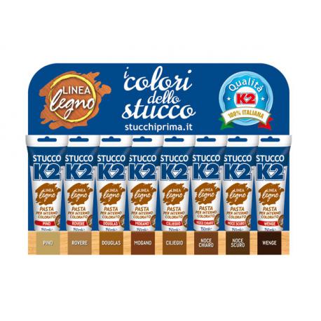 K2 STUCCO IN PASTA K2 PER LEGNO 8 COLORI PZ 24