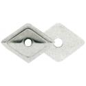 RONDELLA ROMBOIDALE FERRO ZINC MM 27X27 |%