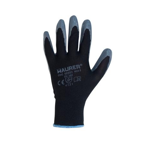 MAURER GUANTI MAURER GLOVEX NYL PALMO NITR NERO 10