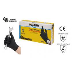 MAURER PLUS GUANTI NITRILE S/POLVERE NERO XL 100PZ