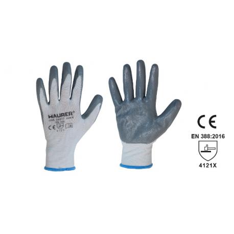 MAURER GUANTI MAURER GLOVEX NYL PALMO NITR BIANCO 9