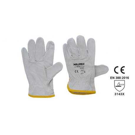 MAURER GUANTI MAURER FIORE BOVINO BIANCO 10