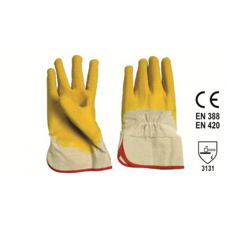 GUANTI LATTICE GIALLI C/MANICOTTO TG10