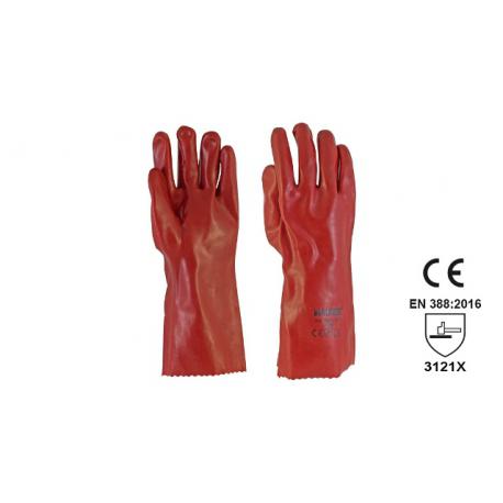 MAURER GUANTI MAURER PVC ANTIACIDO ROSSO 35CM 10