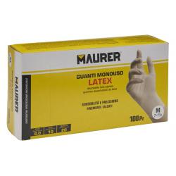 MAURER GUANTI MONOUSO LATEX TRASP MAURER L 100PZ