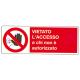 TARGA ALU DIVIETO INGRESSO N/AUTORIZZ 35X13