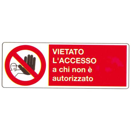 TARGA ALU DIVIETO INGRESSO N/AUTORIZZ 35X13