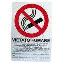 CARTELLO PVC DIVIETO FUMARE C/LEGGE 30X20