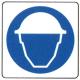 CARTELLO ALU OBBLIGO ELMETTO PROTEZIONE 27X27