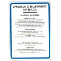 CARTELLO LAMIERA NORME SOLLEVAM EDILI 33X47