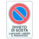 CARTELLO PVC DIV.SOSTA LASC.PASSAG.30X20