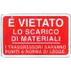 CARTELLO PVC DIVIETO SCARICO MATER.30X20