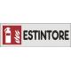 CARTELLO PVC ADESIVO ESTINTORE 15X5