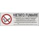 CARTELLO PVC ADESIVO VIETATO FUMARE 15X5