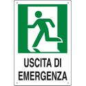 CARTELLO PVC USCITA EMERGENZA A SX 30X20