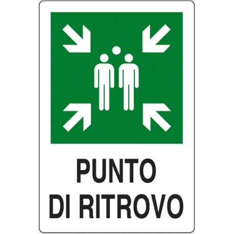 CARTELLO PVC 'PUNTO DI RITROVO' 30X20