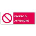 TARGA ALU DIVIETO AFFISSIONE 35X13