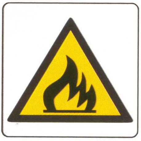 CARTELLO ALU PERICOLO INCENDIO 35CM