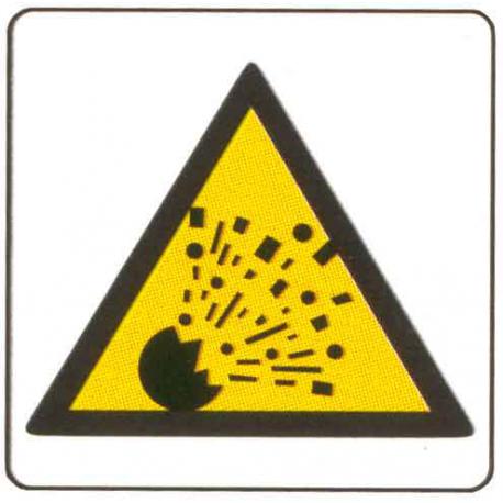 CARTELLO ALU PERICOLO ESPLOSIONE 35CM