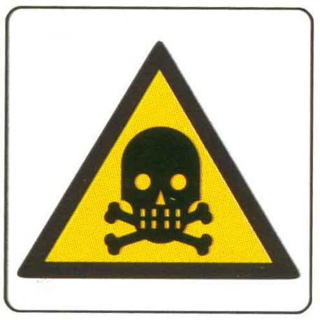 CARTELLO ALU PERICOLO MATERIALE TOSSICO 35CM