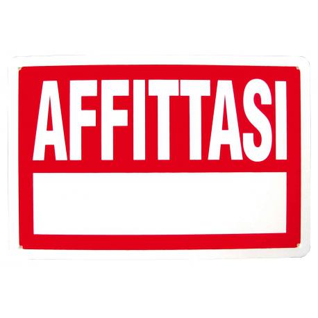 CARTELLO PVC AFFITTASI 30X20