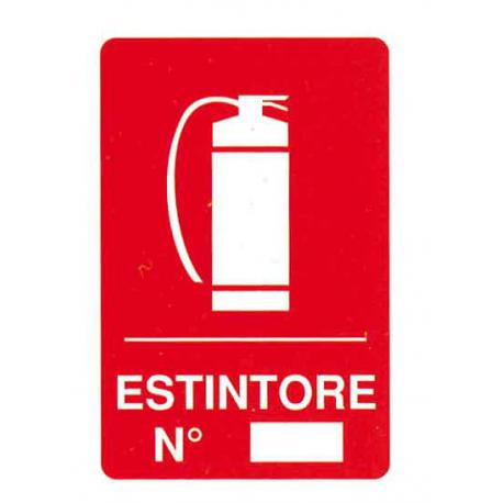 CARTELLO PVC ESTINTORE 30X20