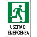 CARTELLO PVC USCITA EMERGENZA A DX 30X20