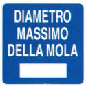 CARTELLO ALU DIAMETRO MASSIMO MOLA 40X40
