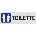CARTELLO PVC ADESIVO TOILETTE 15X5
