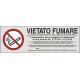CARTELLO PVC ADESIVO VIETATO FUMARE 15X5