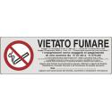 CARTELLO PVC ADESIVO VIETATO FUMARE 15X5