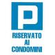 CARTELLO PVC RISERVATO CONDOMINI 30X20