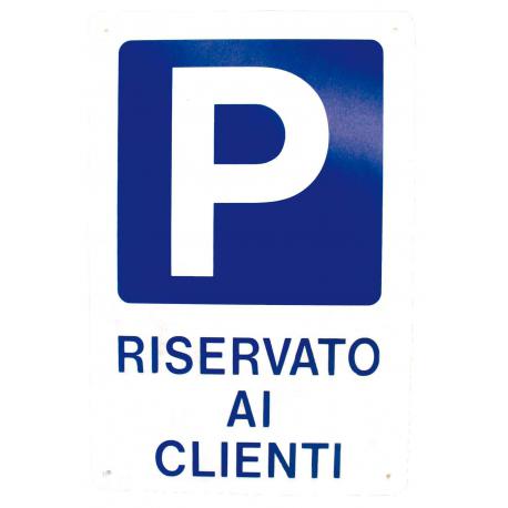CARTELLO PVC RISERVATO AI CLIENTI 30X20