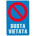 CARTELLO PVC SOSTA VIETATA 30X20