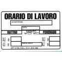 CARTELLO PVC ORARIO DI LAVORO 30X20
