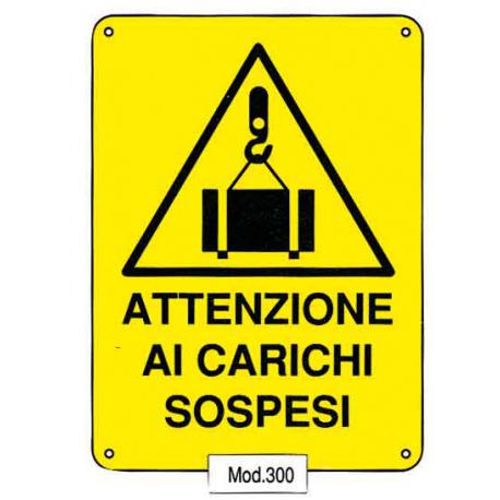 CARTELLO POLIONDA CARICHI SOSPESI 68X43