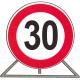 CARTELLO ALU LIMITE 30KM/H RIFRANGENTE 60CM