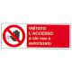 TARGA ALU DIVIETO INGRESSO N/AUTORIZZ 35X13