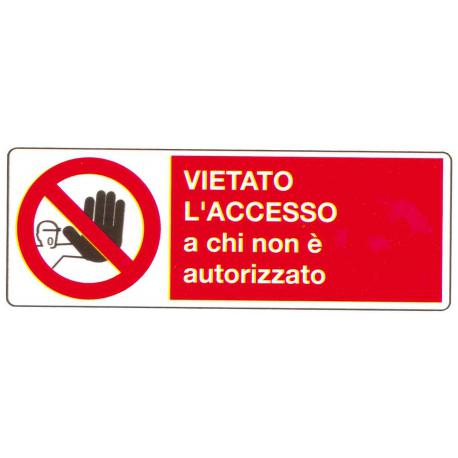 TARGA ALU DIVIETO INGRESSO N/AUTORIZZ 35X13