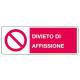 TARGA ALU DIVIETO AFFISSIONE 35X13